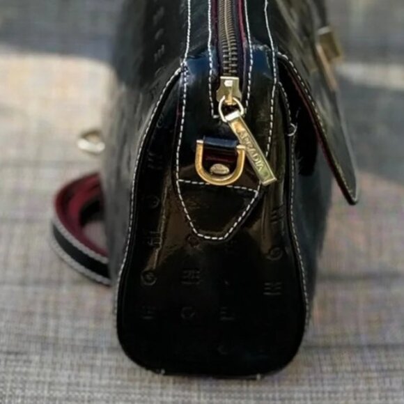 EUC Arcadia Patent Black Patent Leather with White Stitching - Picture 6 of 9